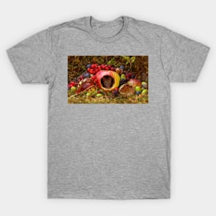 Autumn wild mouse inside a apple with natures bounty T-Shirt